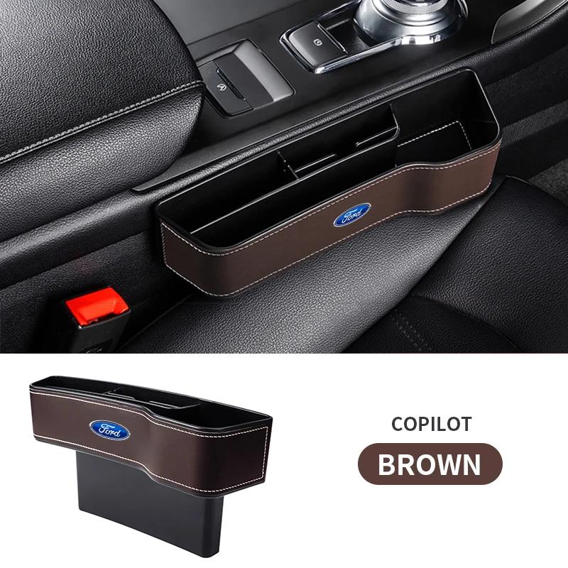 Car Seat Gap Organizer Auto Console Side Pocket Seat Crevice Box For Ford Ranger Focus Kuga Mustang Mondeo Fusion Esco Fiesta