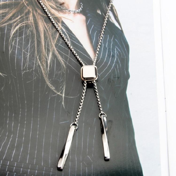 Cowboy Necktie Metal Cube Pendant Bolo Tie for Gentlemana Shirt Sweater Decors