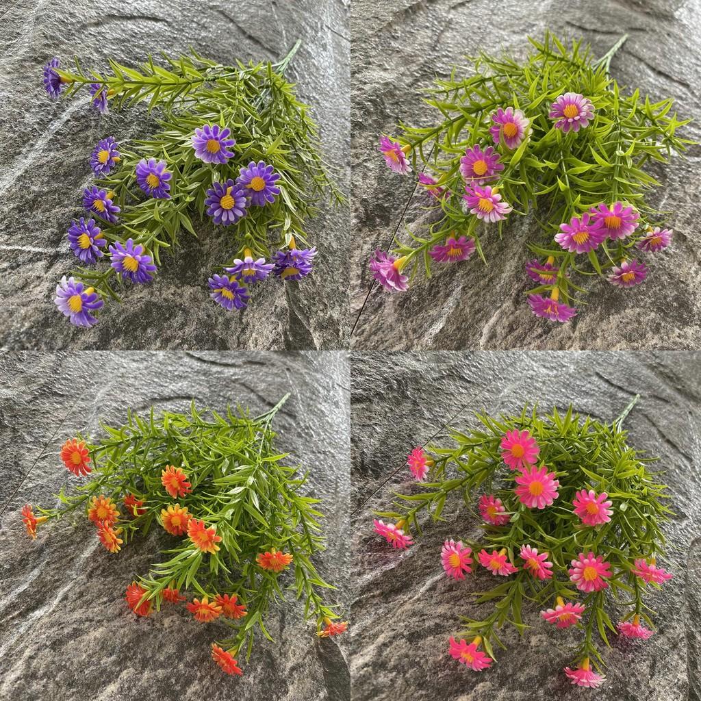 Sunflower Bouquet Plastic With Green Leaves For Outdoor Decorations Wedding