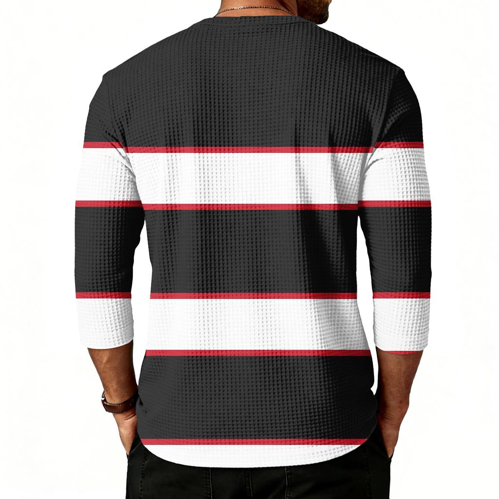 Herrtopp med raglanärm och trekvartsärm