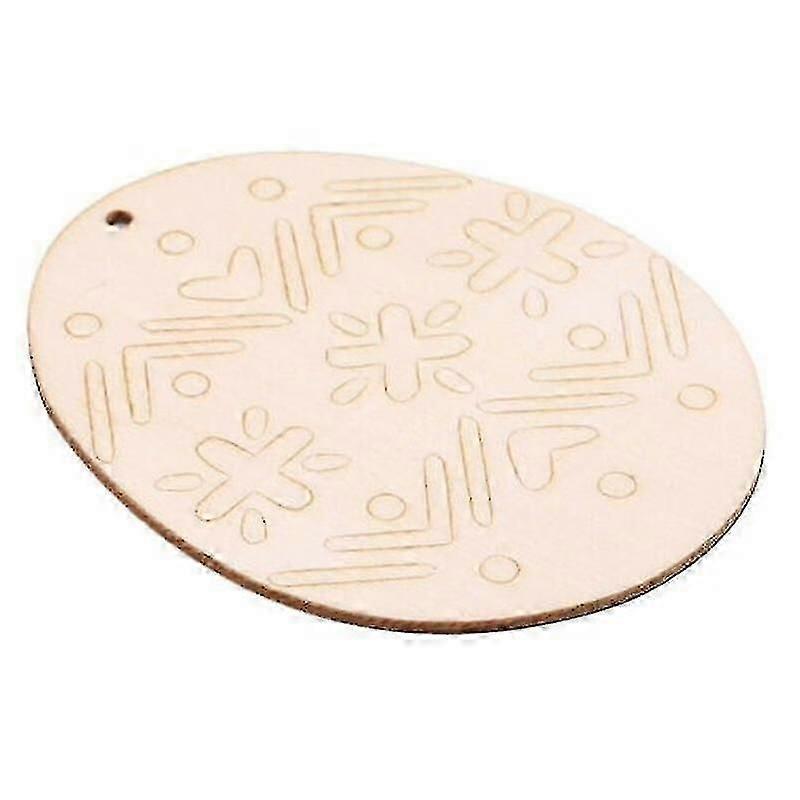 Wooden Party Decor Easter Eggs Crafts Wood Chip Festival Hanging Ornaments