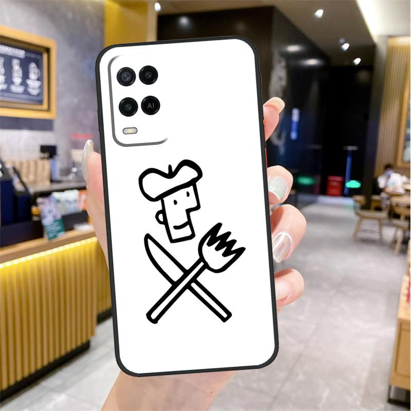 Cooking Chef Case For Oppo A74 A54 A94 A78 A98 A18 A60 A80 A40 A38 A58 A96 A76 A16 A15 A17 A57 A77 A5 Pro