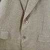 Lanvin Check Pattern Long Sleeve Tailored Jacket R46-44 Beige Men's Used