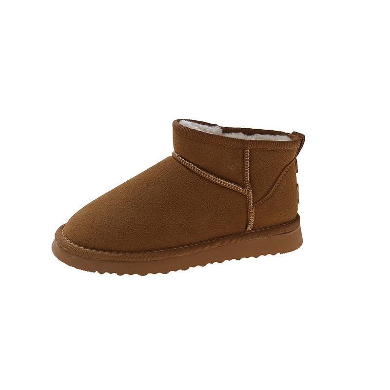 Snow Boots Women's Autumn and Winter New Velvet Thickened Cotton Shoes Student Flat-soled Short Cotton Boots