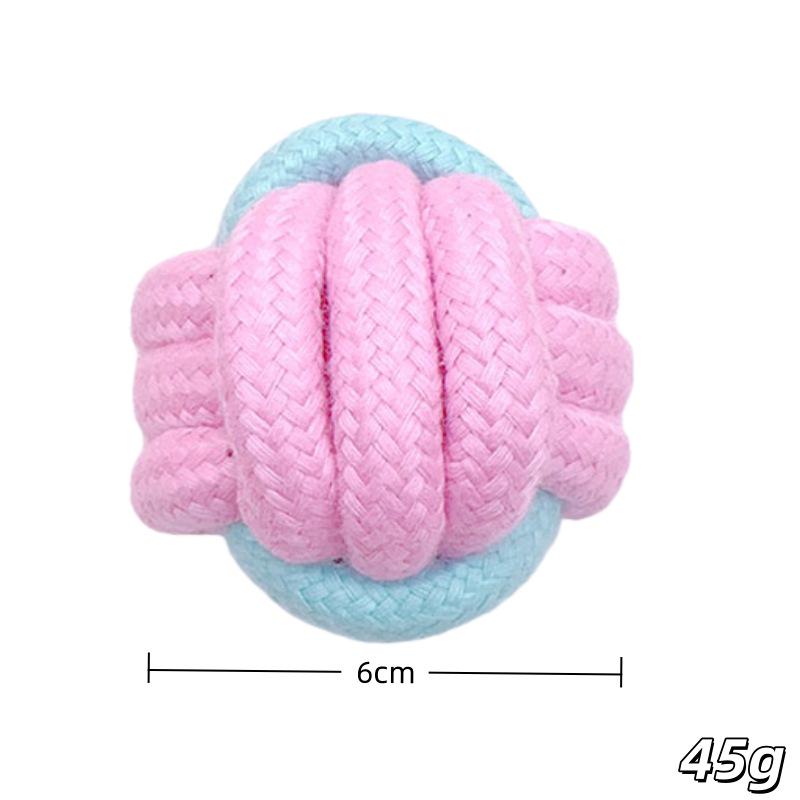 Cotton Rope Dog Toy Set: Durable, Unchewable Teething Rope Ball for Cats and Dogs