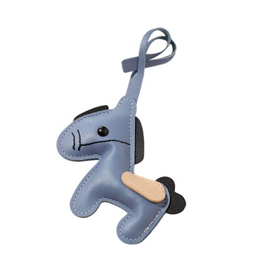 Keychain Vibrant Color Faux Leather Horse Design Key Chain with Lanyard Backpacks Car Keys Handbags Bag Accessory