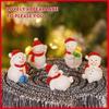 8pcs Mini Fairy Snowman Figurine Miniature Snowman Figurines Resin Snowman Ornament Xmas Party Favors for Christmas Party Desktop Decoration -Yx