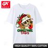 Retro Christmas Vibes Skeleton Skull Santa Hat Xmas Pajamas TShirts Aesthetic T Shirts Unisexs All Cotton Crewneck Tee Shirts