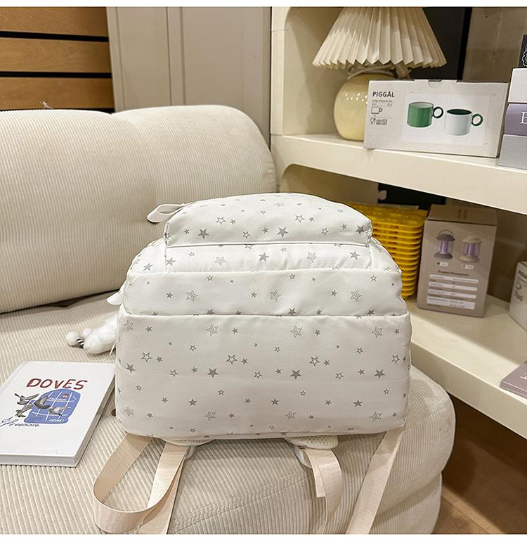 Mori Style Cute Star Backpack: High-End, Lightweight, Large Capacity for Middle School Students