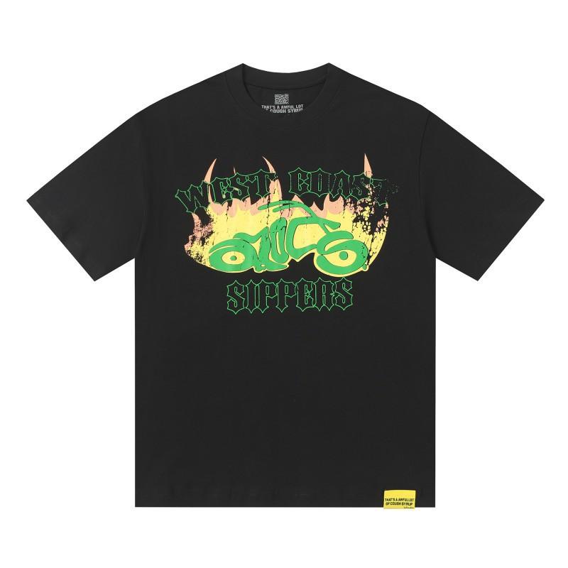 Premium 100% Cotton Crew Neck Short Sleeve T-Shirt Men Loose Fit Casual Print Tee 2025