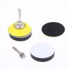 1/2/3Inch Hook And Loop Sanding Pad Kit 2Pcs With 1/4 Inches Shank Drill Attachment And Soft Foam Layer Buffering Pad