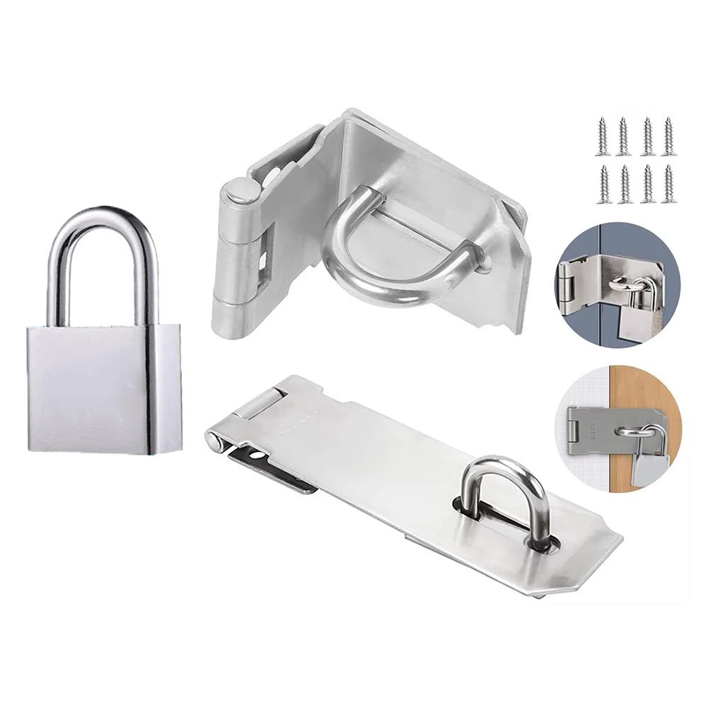 Zatrzask Kłódki Zasuwa Kłódki Klamra Kłódki Zasuwa Stal Nierdzewna Klamra Okucia Kąt 90 Stopni Kąt Prostego Kąta Zabezpieczenie Antykradzieżowe Klamra Zamek