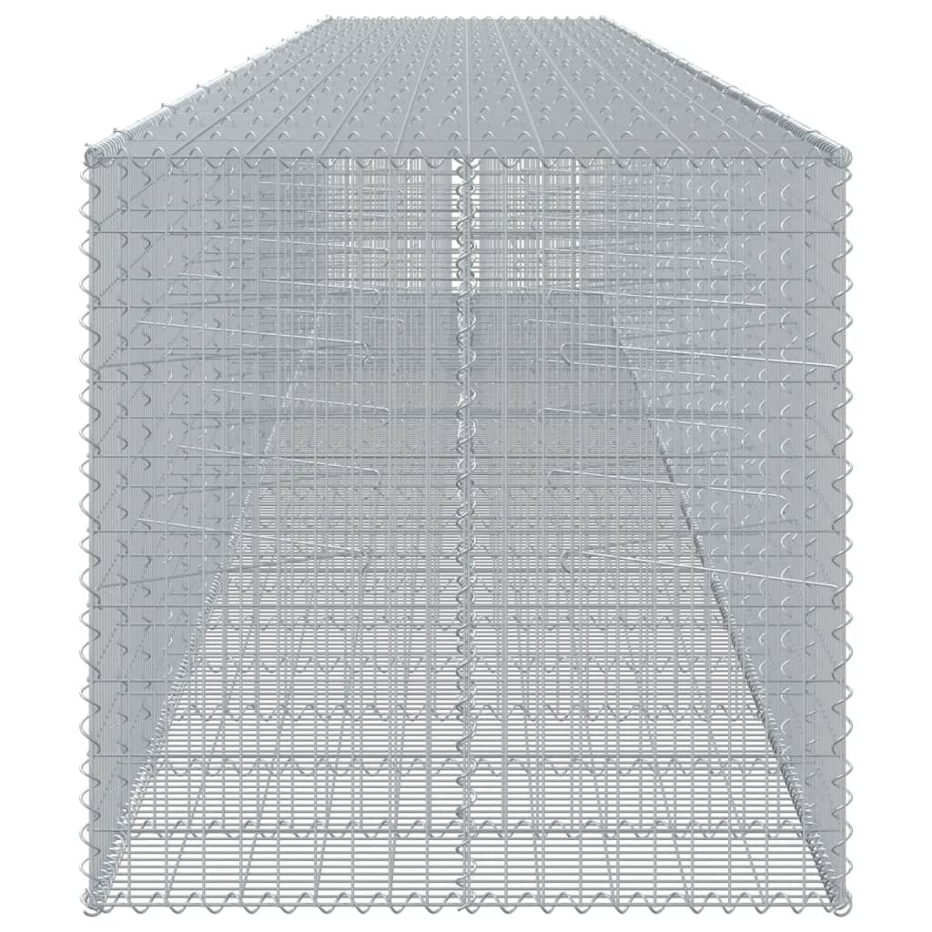 Gabion with Lid 1050 x 100 x 100 cm Galvanized Iron
