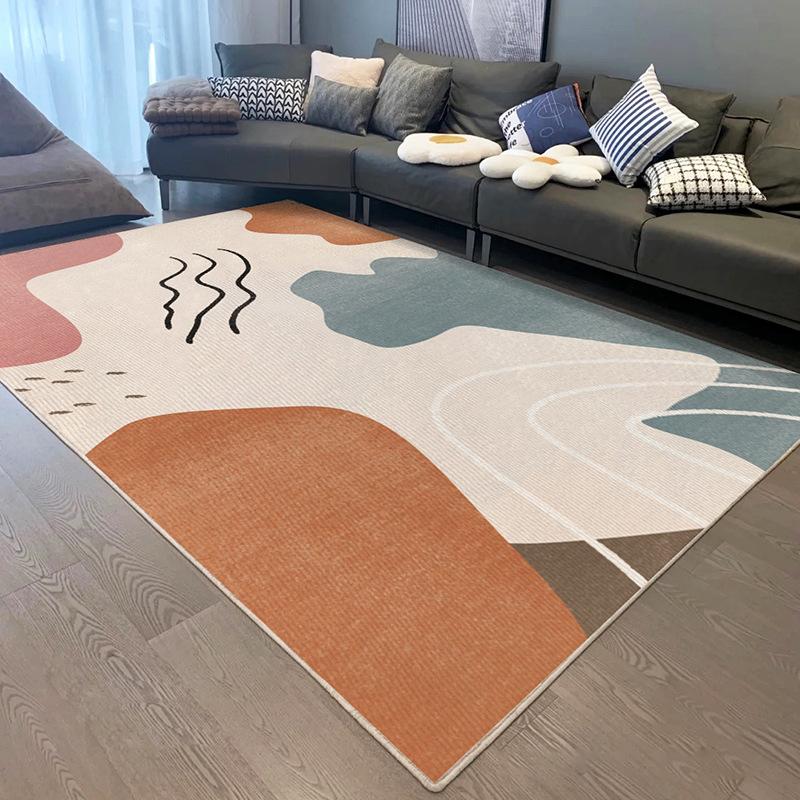 Carpet with Simple Lines  for Living Room and Bedroom Home Decoration.