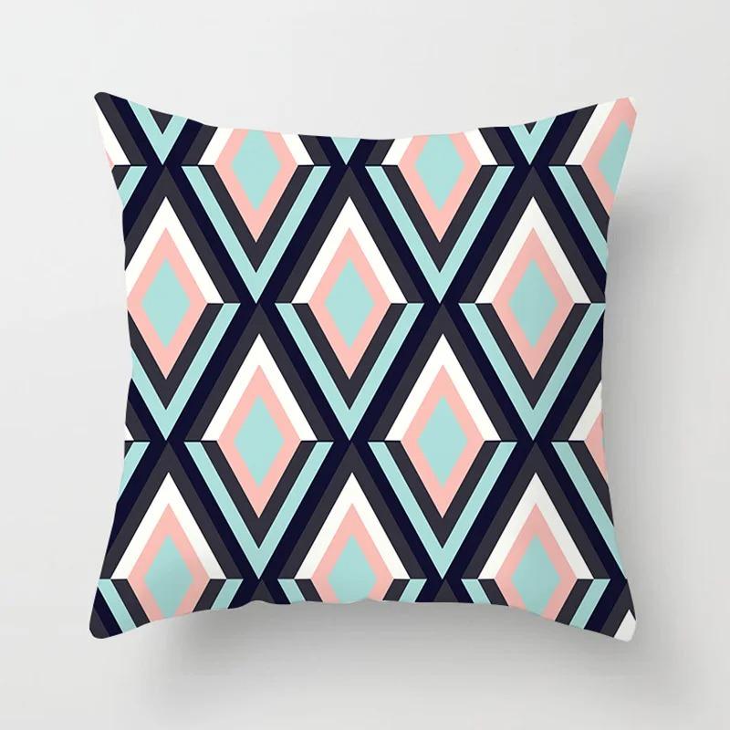 Geometric Deer Pattern Pillowcase Office Living Room Car Ornaments Home Pillowcase