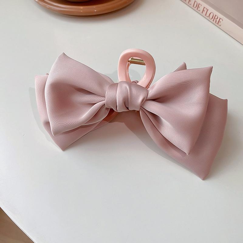 Fashion Women Bow Hairpin Korean Version Of Solid Color Butterfly Satin Hair Clips Girls Hair Accessories Headwear