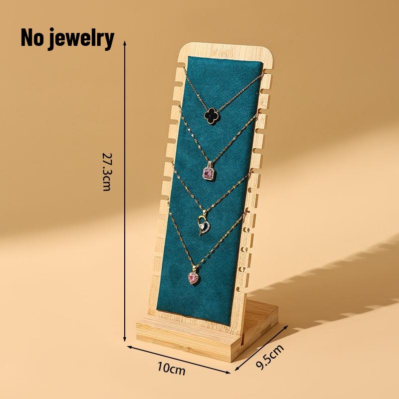 1pcs Jewelry Display Rack Necklace Hanging Bamboo and Wood Jewelry Bracelet Storage Rack Sweater Chain Storage