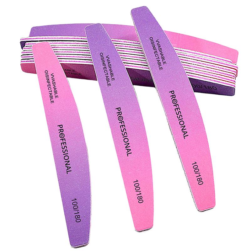 1Pcs Professional Nail File Buffer Polisher Accesorios Double Side Nail Files 100/180 Grit Nail Files Manicure Care Tools