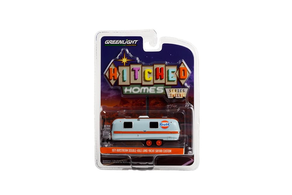 Greenlight Scale Airstream Land Yacht Safari Custom 1972 Gulf Greenlight Camper 1/64 Double-Axle [Used]