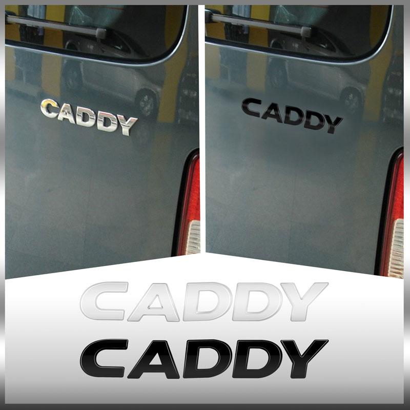 Car 3D Metal Styling Sticker CADDY Letter Logo Rear Bumper Trunk Decals Emblem Badge Sticker For Volkswagen VW Golf Passat Jetta fkrb5