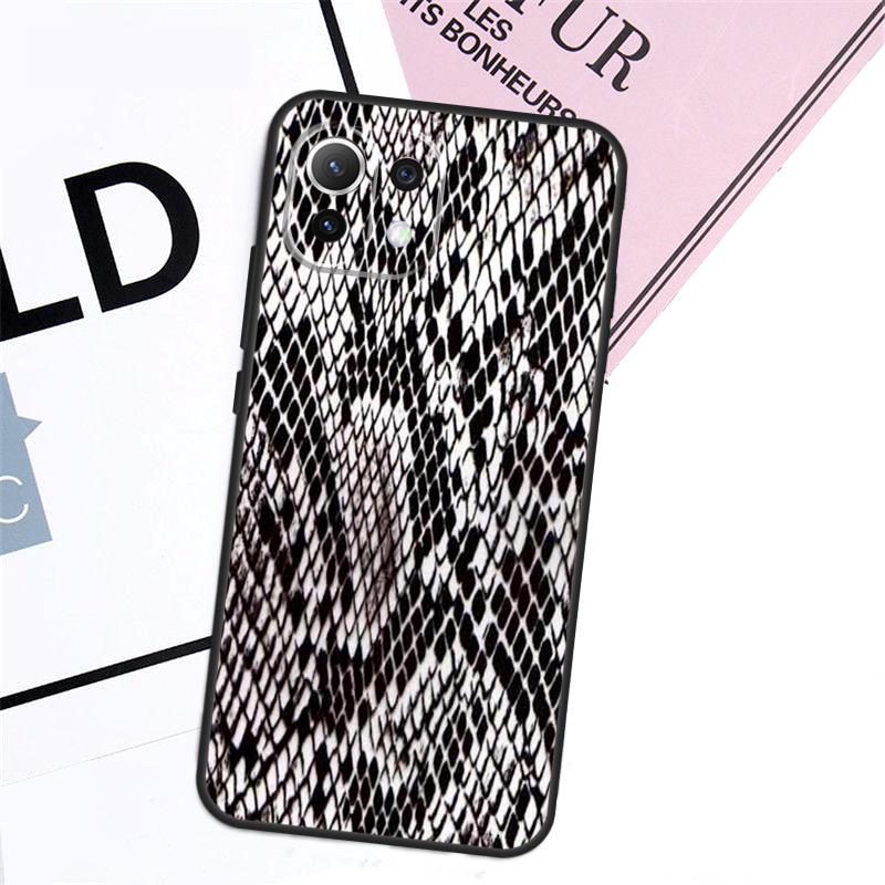 Snake Skin Case For Xiaomi 15 14 17 Ultra 13T 14T 15T Pro POCO F8 Ultra F7 F5 F6 X3 X5 X6 X7 Pro Cover