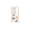 Bamboo Clothes Rack With Shoe Shelf And Top Shelf 70x45x160cm