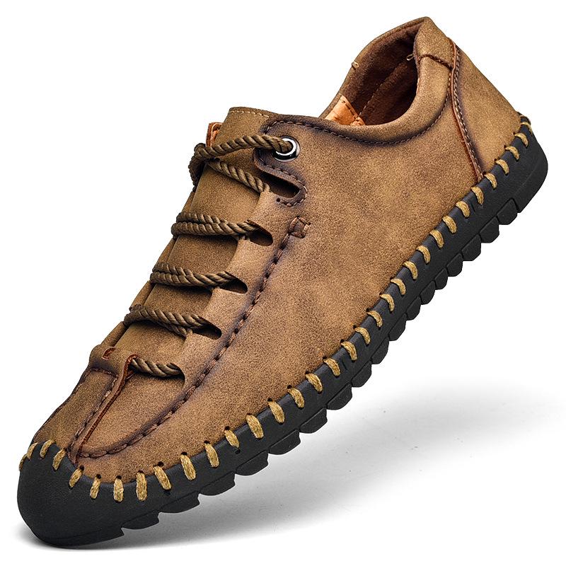 

Amazon speed wish8810 handmade shoes outdoor casual shoes large size low-top lace-up leather shoes men s shoes 46 хаки
