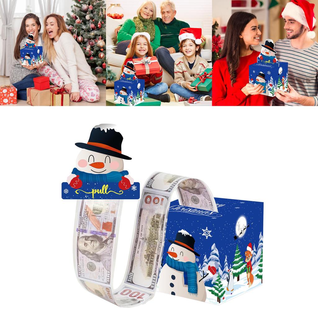 Christmas Snowman Theme Party Decor Gift Box With Paper Material For Holiday Celebrations