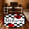 1pc Ladybug Round Chair mat office Area Rug - Non-Slip, Floor Mat for Office, Bedroom, Ideal home decor gift c0112019
