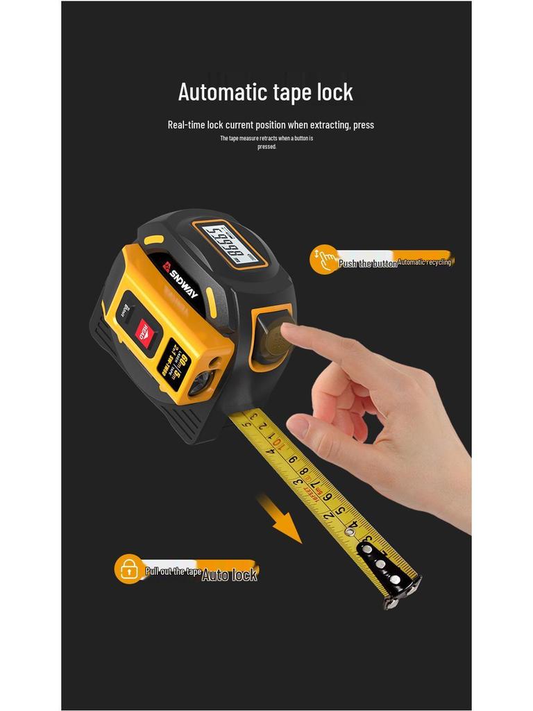 SNDWAY Laser Rangefinder: High-Precision 40m/60m Electronic Tape Measure and Ruler