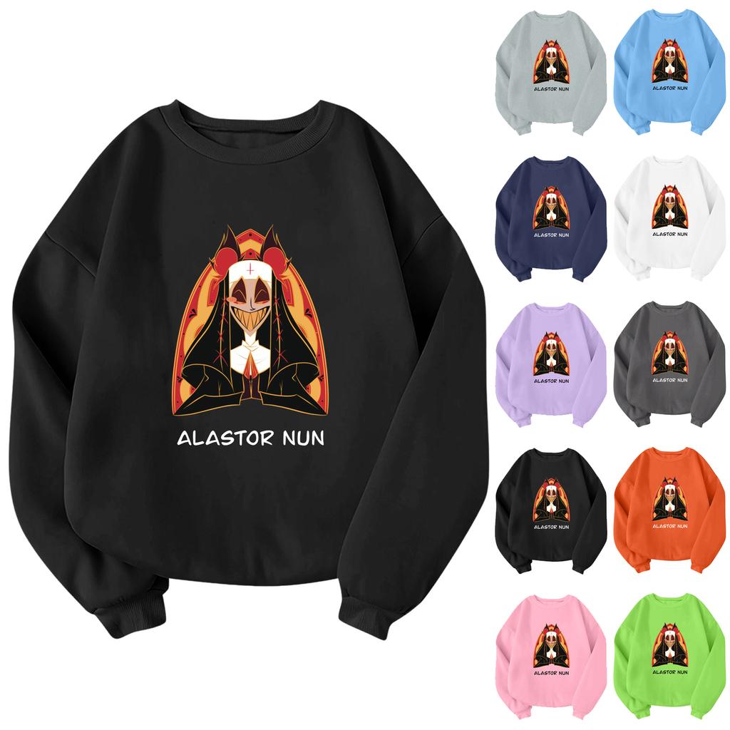 Children's Fashionable Lightweight Long-sleeved Round Neck Pullover With Pockets Printed Pullover