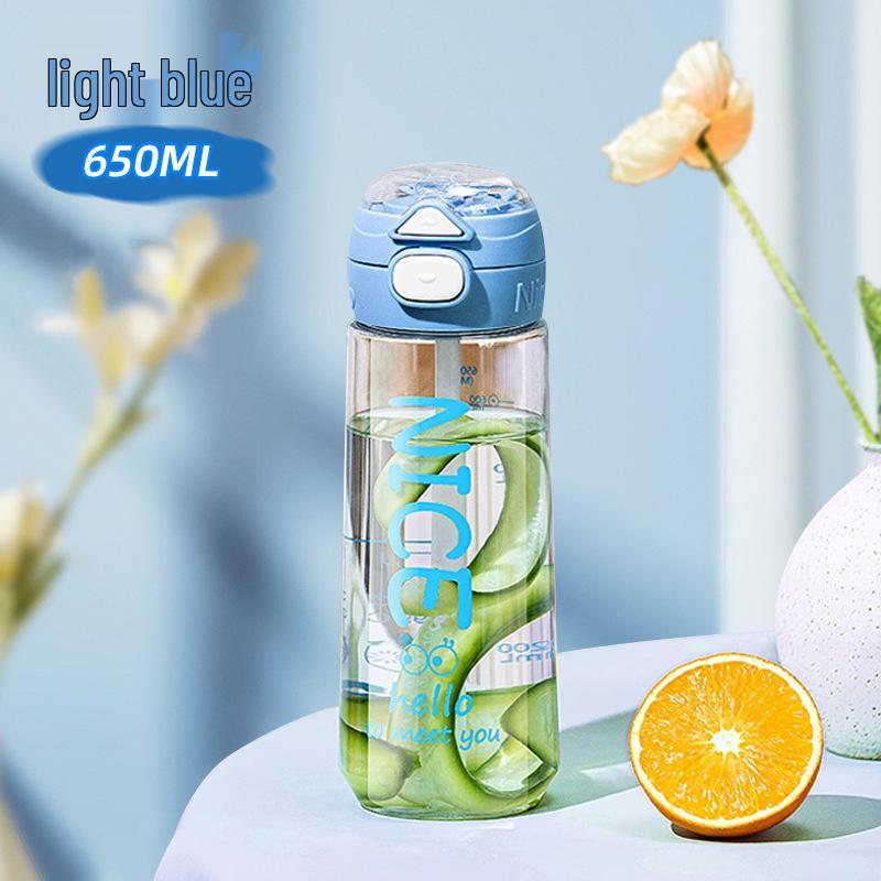 

Прочный, Портативный Стакан с Двойной Соломинкой и Ручкой для Студентов и Детей – Пищевой Пластик, Ударопрочный 650ML