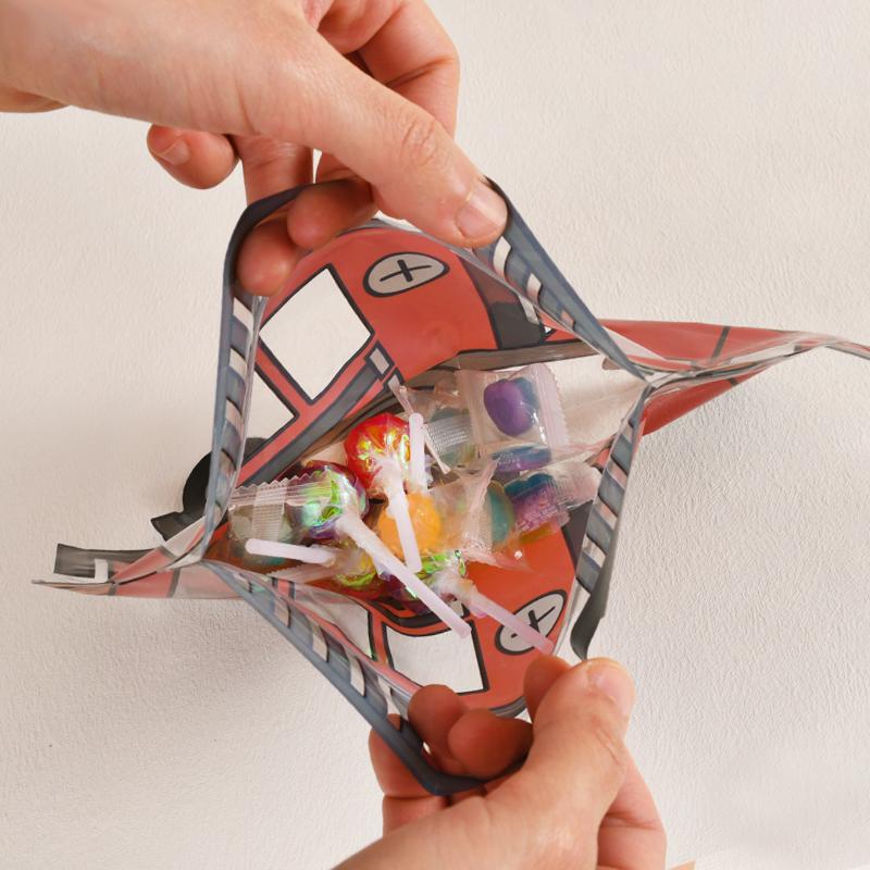 10 ks Stavební nákladní auto Cukrovinky Dárková taška Policejní auto Bagr Sušenky Svačina Zipové sáčky Dětská narozeninová oslava Dárky Dekorace Potřeby