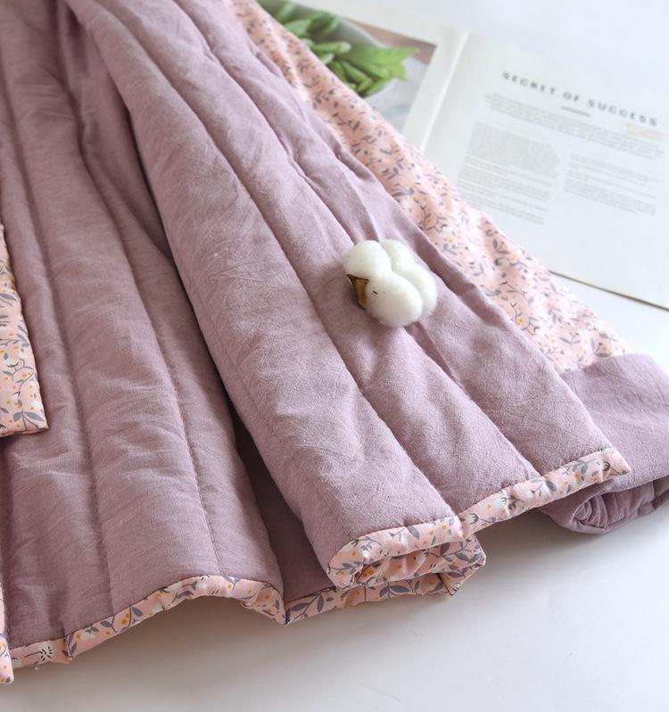 Handmade Winter Chinese Floral Cotton Jacket with Frog Button