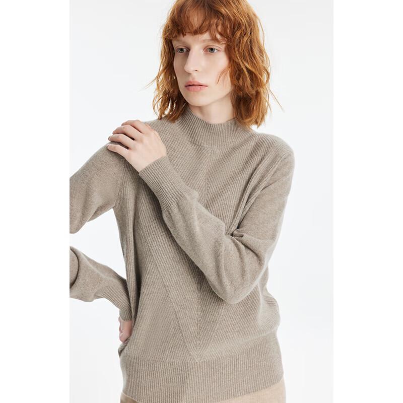 GOELIA Women's Semi-High Collar Cashmere Sweater