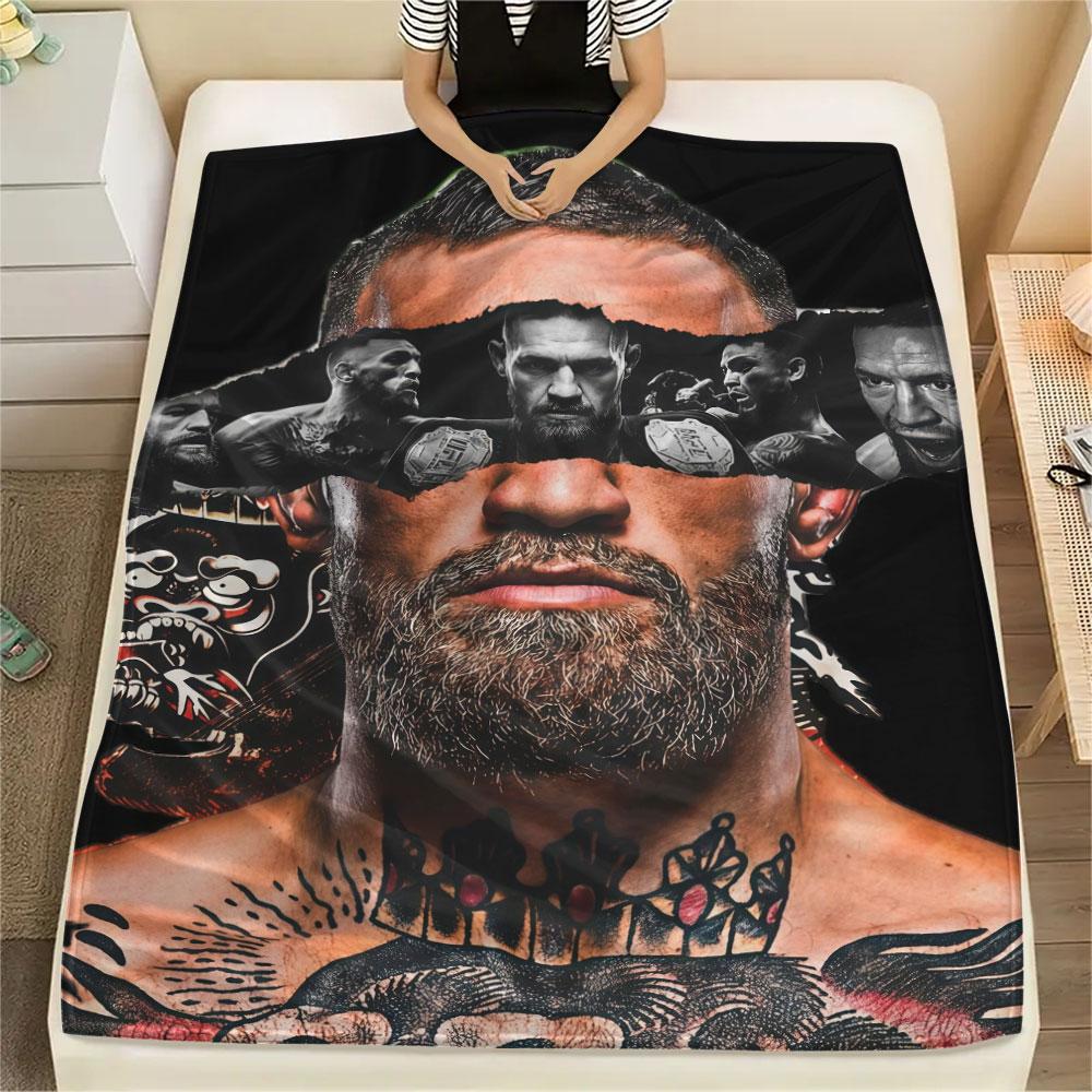 The Notorious Printed Flannel Blanket, Soft Throw for Bedroom Sofa, Washable, Christmas Present, Great Gift.