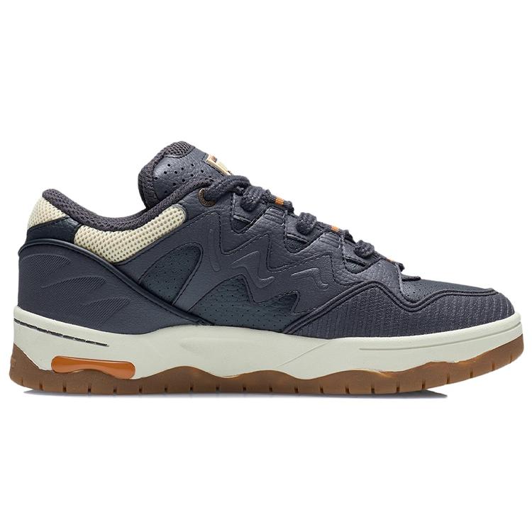 Li Ning CF Tracing The One Soft And Comfortable Low Top Skateboard Shoes Men's Ebony Black Color AGCR469-3