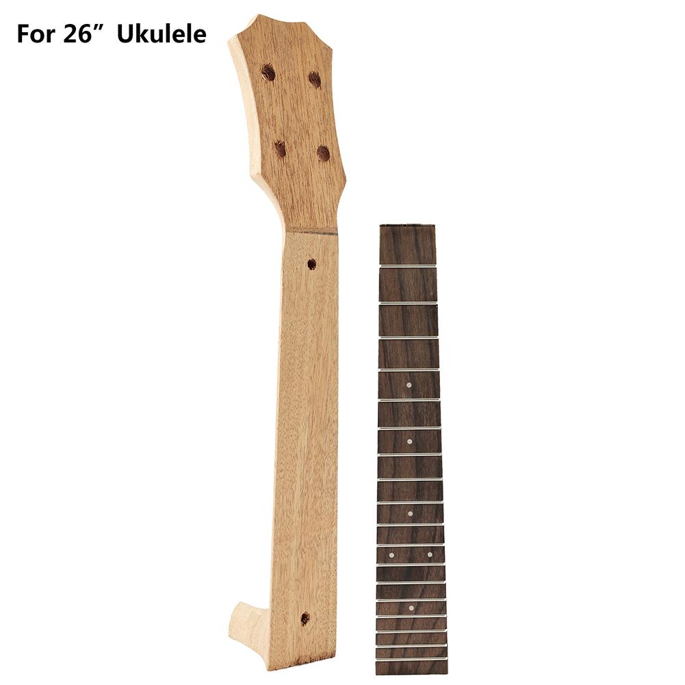 23/26 Inch Ukulele Neck Fretboard DIY Accessories Fretboard Fingerboard Neck for Stringed Instruments Musical Neck Fretboard Set