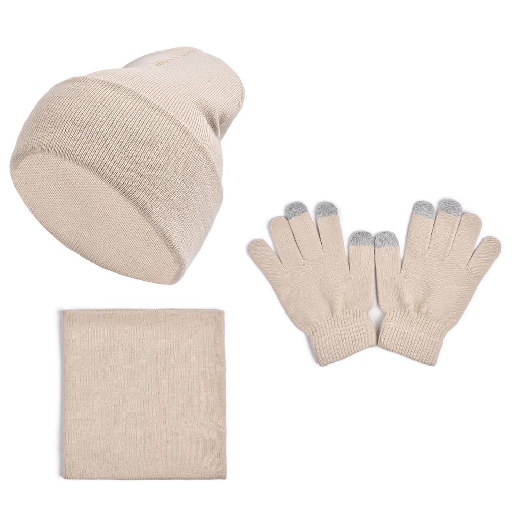 Color Knit 3-Piece Set, Winter Hats for Everyday Wear and Outdoor Activities