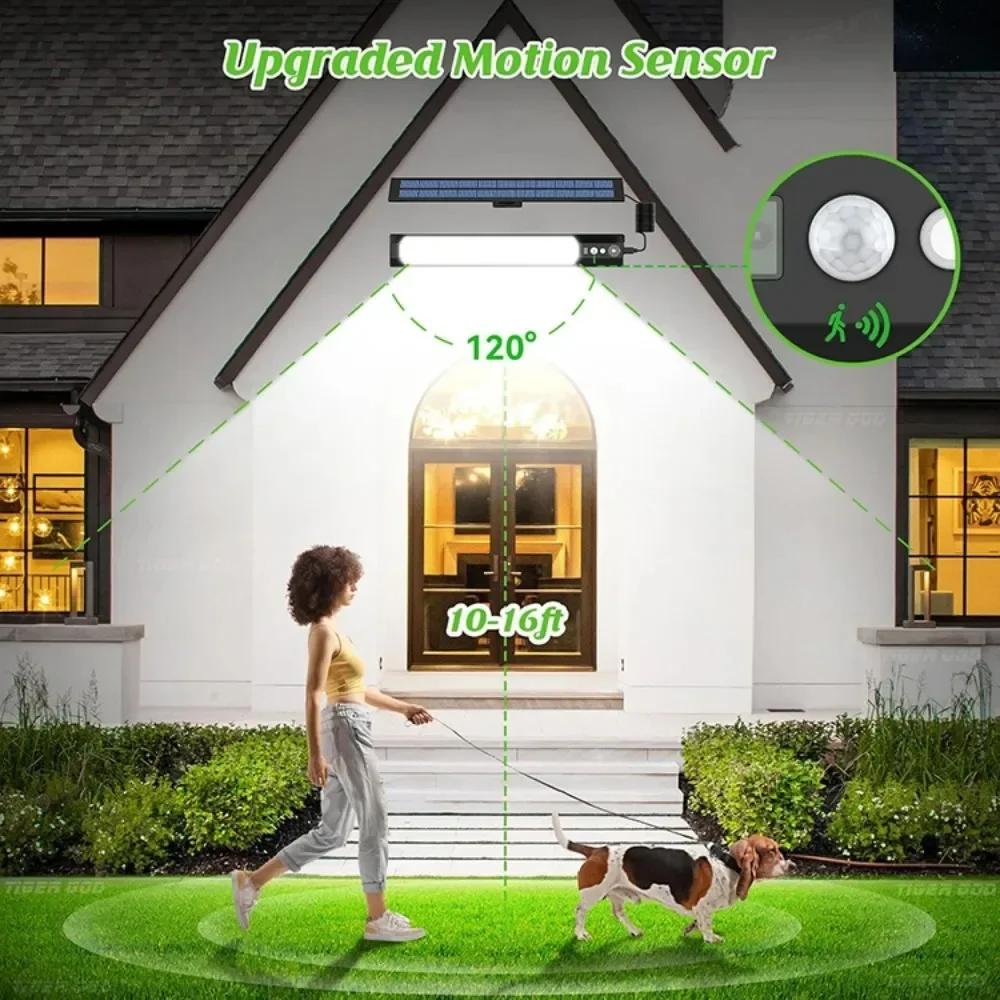 Solar Wall Light Motion Sensor Hanging Lights USB Charging Indoor Outdoor for Garage Garden Emergency Lighting with Remote