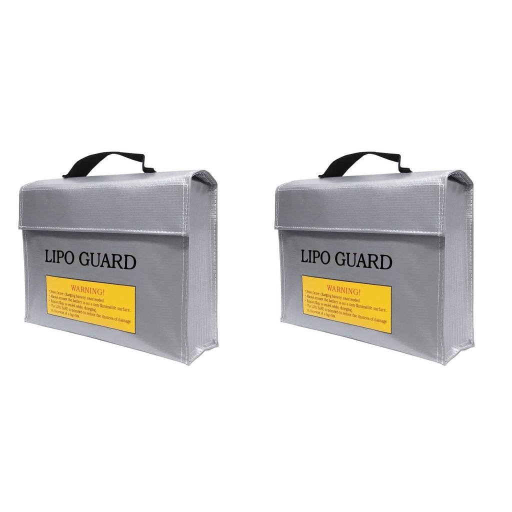 Pureseek Explosion-Proof Bag, LiPo Guard, Safety Storage Case, Carrying Case, Overcharging Protection, Waterproof, Fireproof, Charging, 2-Piece Set