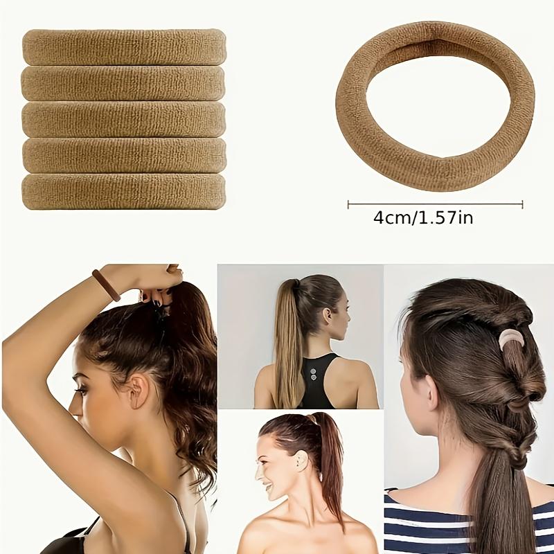 20/40 Solid Color Elastic Hair Bands | High Elasticity, Stylish and Easy Ponytail Rack, Suitable for Ladies Daily and Casual Use