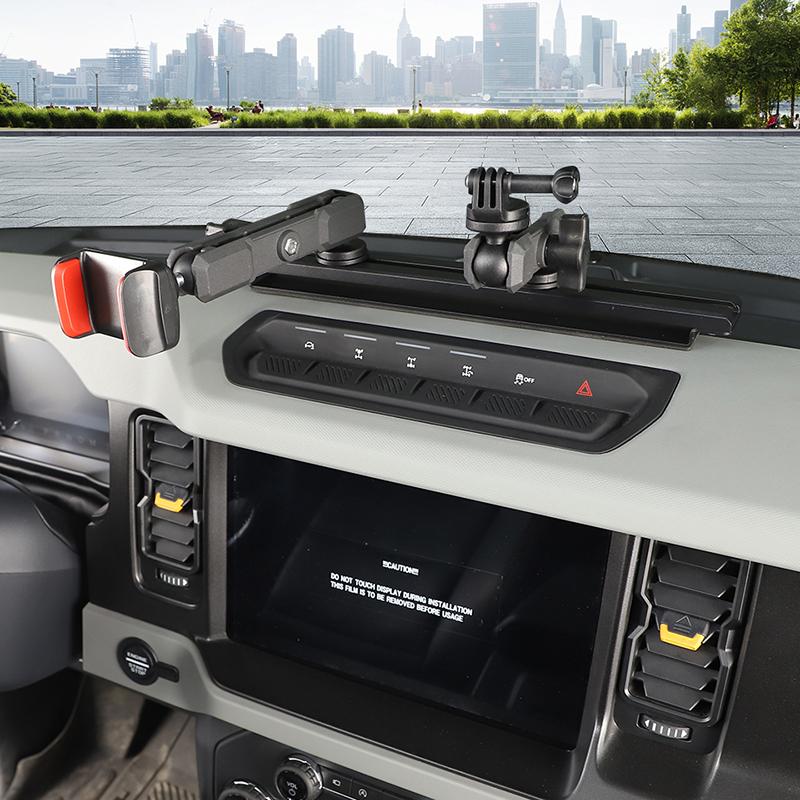 Car Center Console Slide Rail Expansion Phone Holder Bracket GPS Bracket  Fit For Ford Bronco 2021 Up Car Interior Accessories