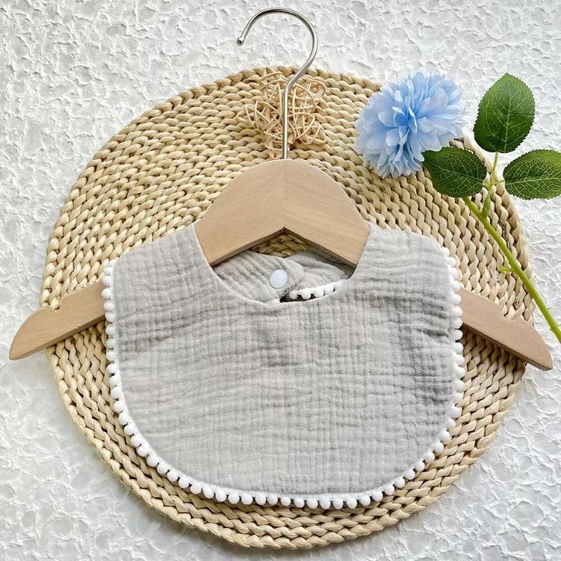 Băieți și fete, din bumbac pur, colorat de bomboane, bavetă confortabilă pentru saliva pentru bebeluși, prosop din dantelă solidă pentru saliva, prosop pentru saliva, pentru copii