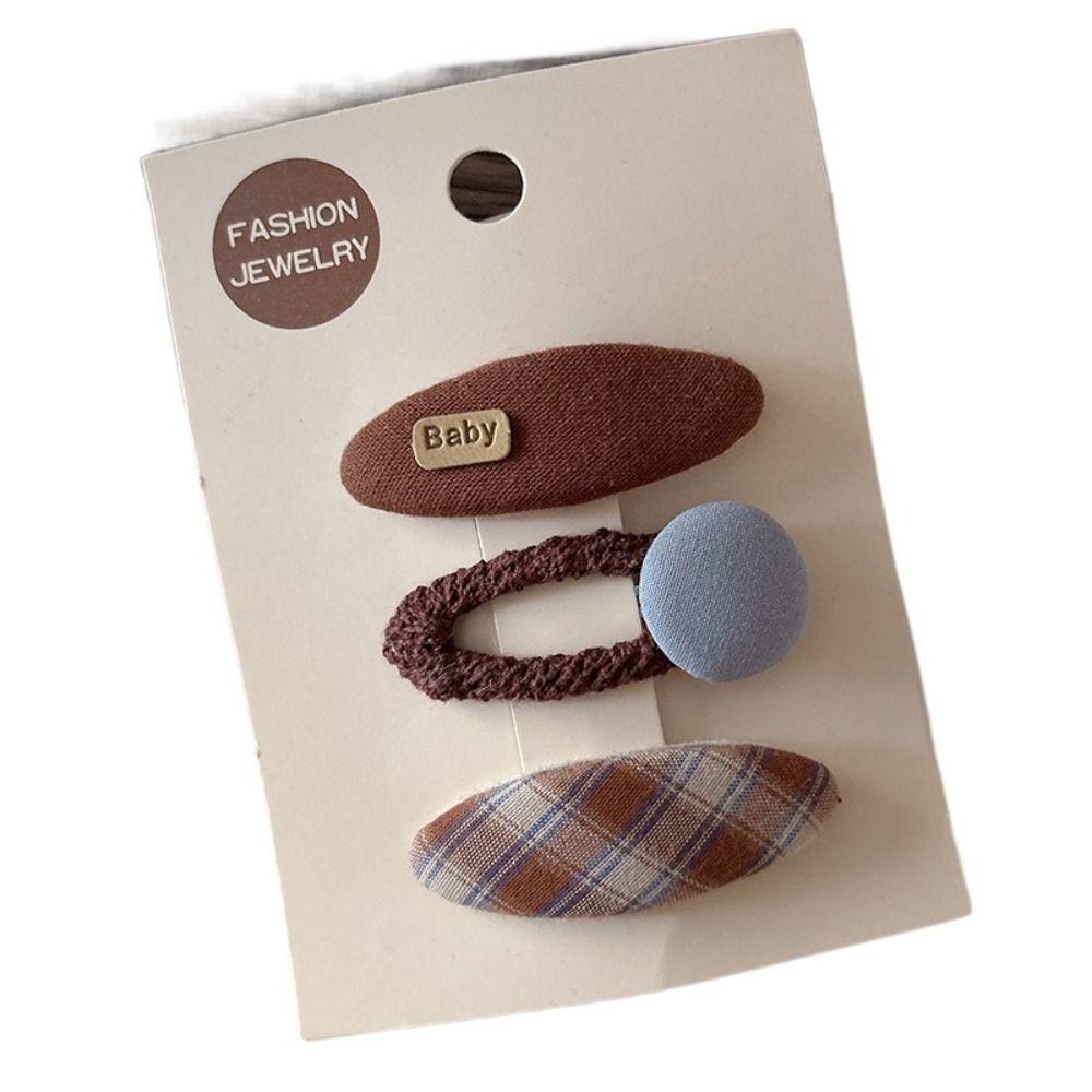 2Pcs/Set Ribbon Flower Bow Hairpins Plaid Design Hair Grips New Princess Headdress  Hair Accessories