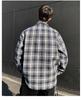 Men's Retro Plaid Long-Sleeve Shirt and Casual Lapel Jacket