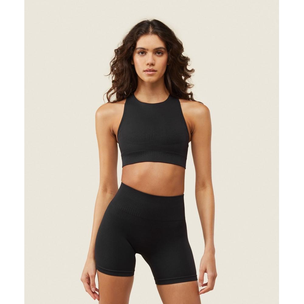 

Бесшовный спортивный бюстгальтер GYMSHARK, черный B1C1Y BB2J