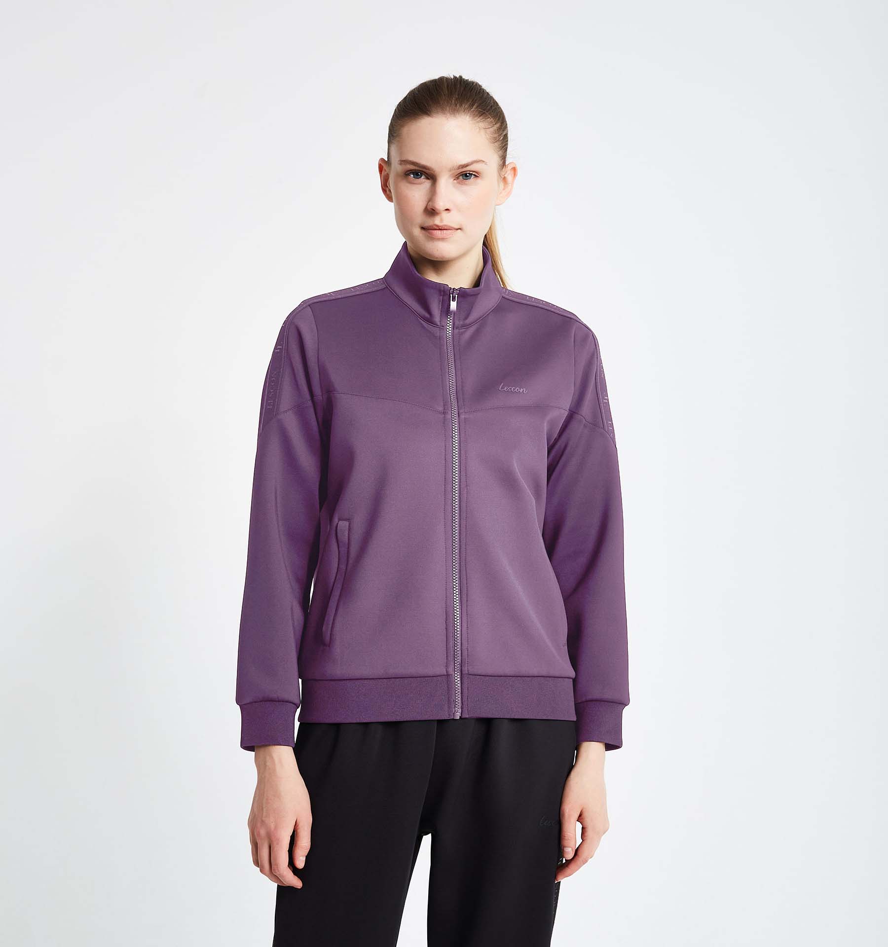 

Women s Zippered Sweatshirt 24N-2123 S фиолетовый