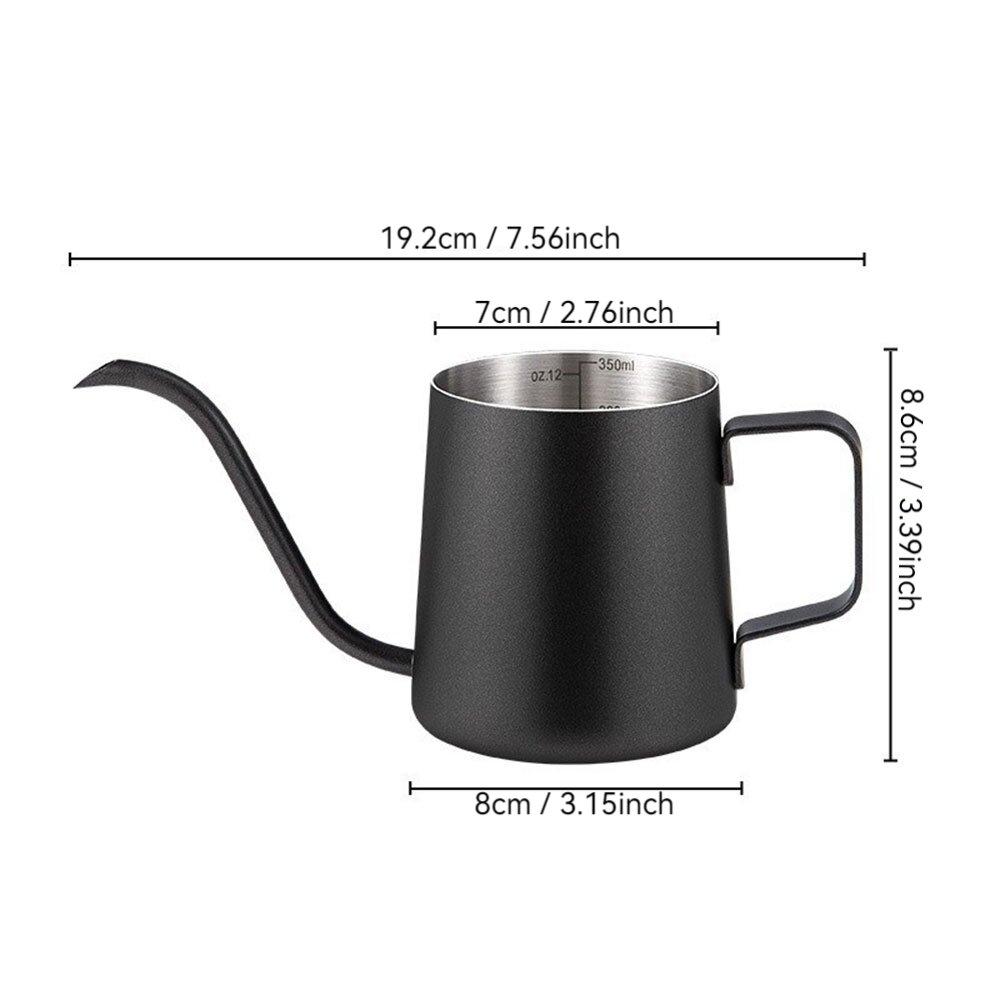 1pc Stainless steel coffee pot with narrow mouth; home pour-over coffee pot with narrow mouth and long spout; coffee mug