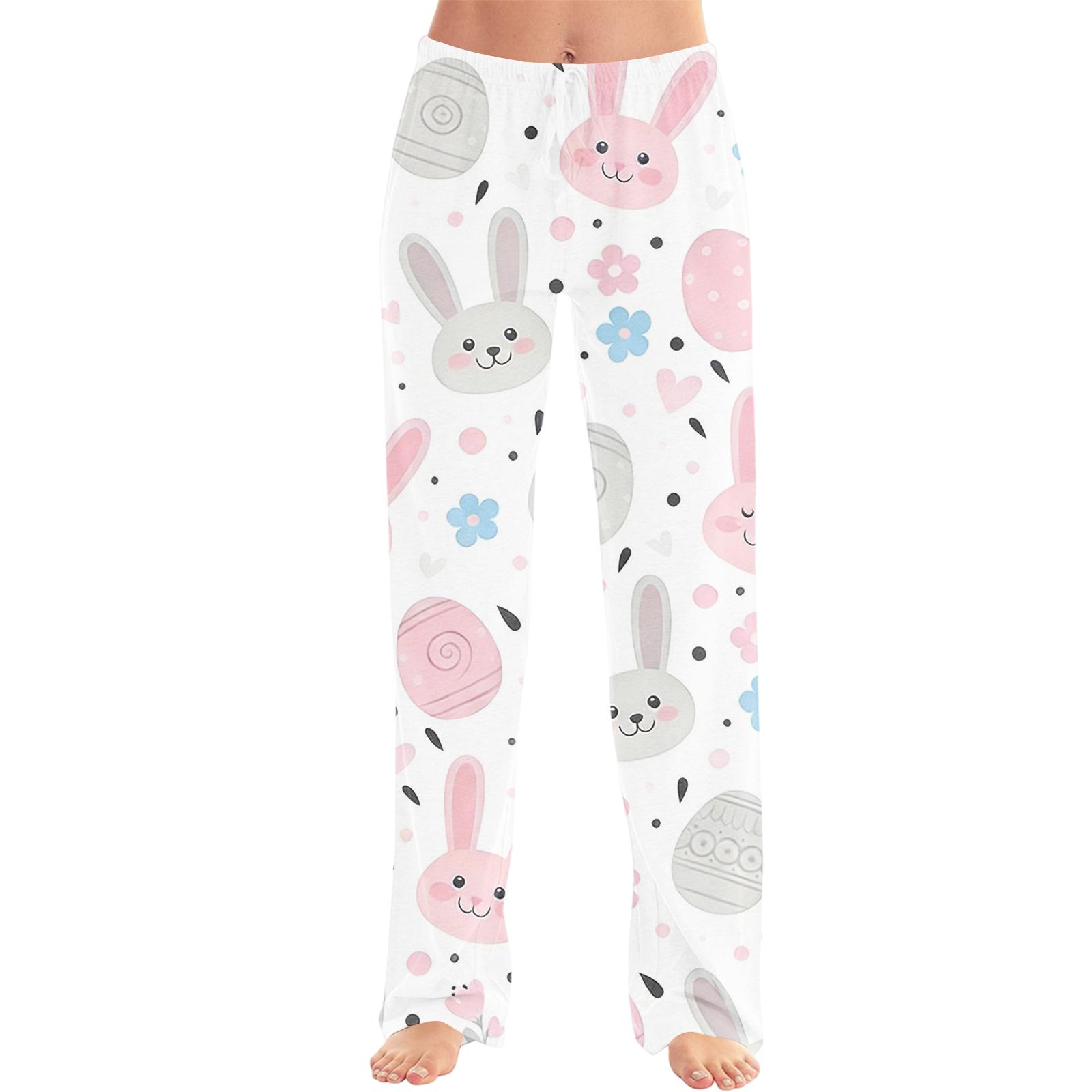 Men s Easter Fashion Printed Casual Straight Leg Pants M винный